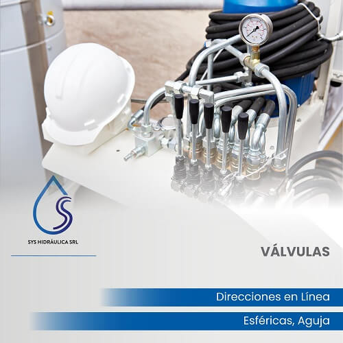 Válvulas: direcciones en línea, esféricas y aguja.