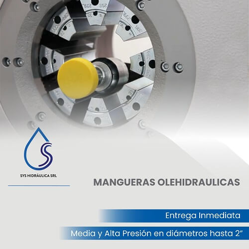 Mangueras oleohidráulicas. Entrega inmediata. Media y alta presión en diámetros hasta 2″.